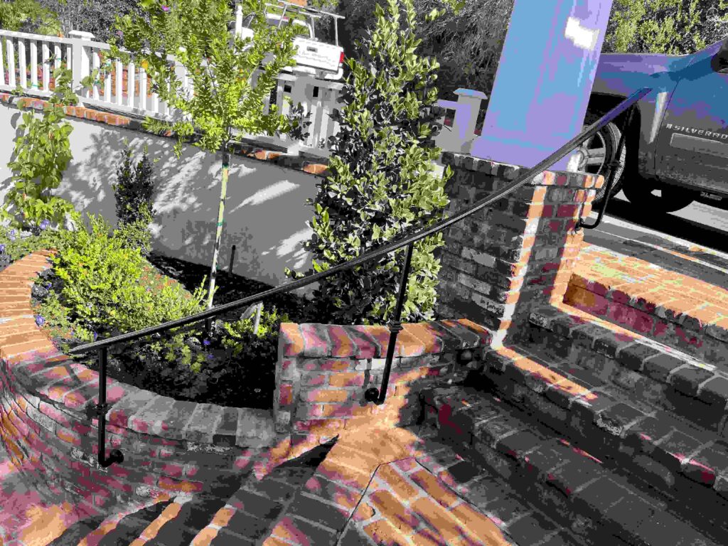 A photo of stairs with graffiti on them.